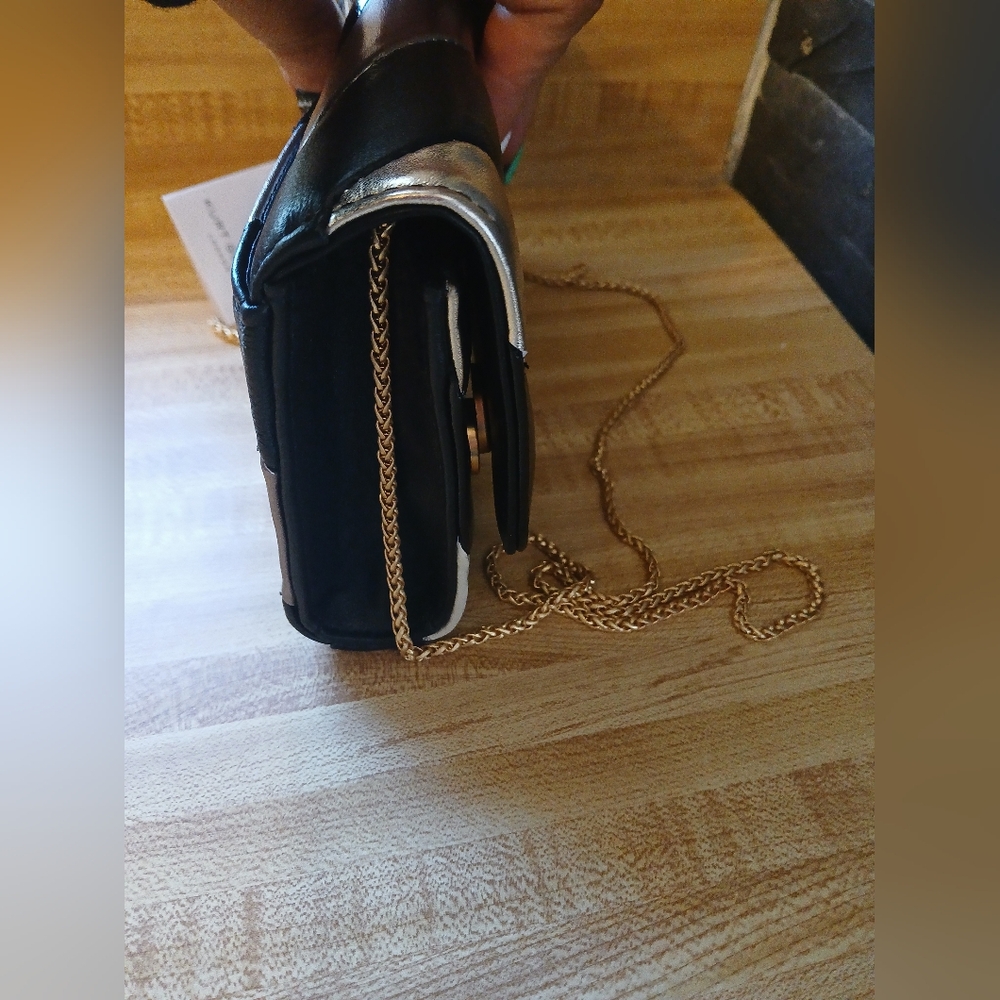 Kurt Geiger Black and Silver Clutch - Picture 7 of 12